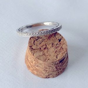 Tacori 18k White Gold Eternity Band - Size 6.75